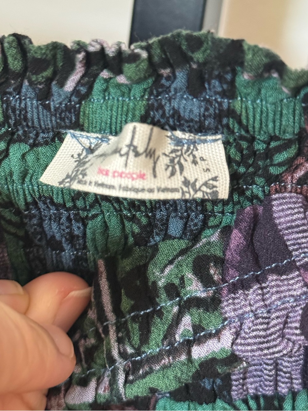 Free People Into the Wild Boho Patchwork Harem Pant Size Small Slouchy Fit - Picture 6 of 9